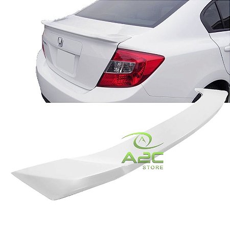 AEROFOLIO TRASEIRO BAIXO PINTADO BRANCO HNODA CIVIC 2012 2013 2014 2015 2016
