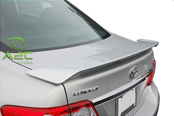 AEROFOLIO TRASEIRO PINTADO PRATA LED TOYOTA COROLLA 2008 2009 2010 2011 2012 2013 2014