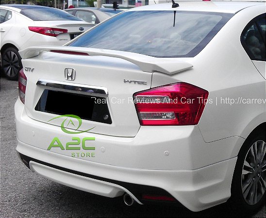 AEROFOLIO TRASEIRO PINTADO BRANCO LED HONDA CITY 2009 2010 2011 2012 2013 2014
