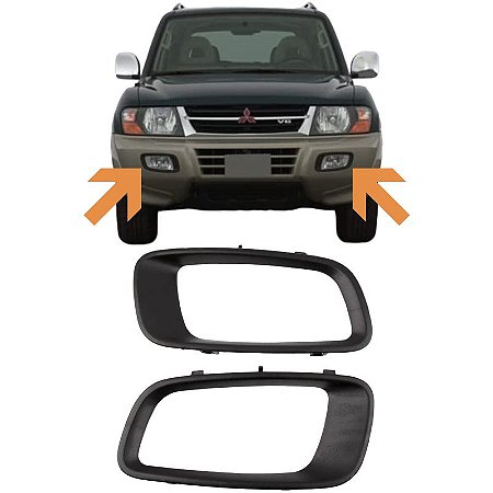 GRADE MOLDURA FAROL NEBLINA MILHA PAJERO FULL 2000 2001 2002