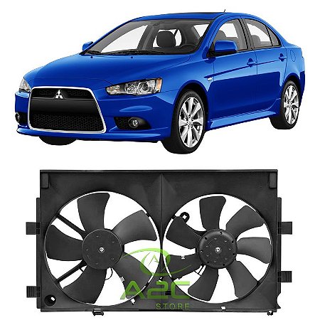 VENTOINHA DUPLA ELETROVENTILADOR LANCER 2011 2012 2013 2014 2015 2016 2017 2018 2019