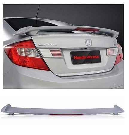 AEROFOLIO TRASEIRO SEM PINTURA LED HONDA CIVIC 2012 2013 2014 2015 2016