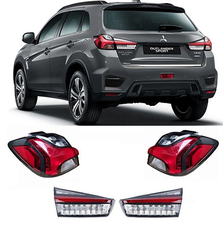 KIT 04 PCS LANTERNA LED ASX CANTO + MALA OUTLANDER SPORT