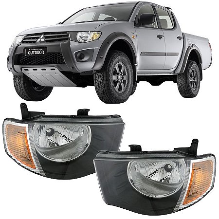 FAROL FOCO SIMPLES PISCA LARANJA L200 TRITON 2005 2006 2007 2008 2009 2010 2011 2012 2013 2014