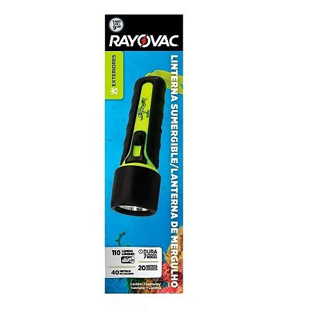 LANTERNA RAYOVAC APROVA AGUA MERGULHO 100 LM DIVELIGHT-B