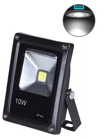 REFLETOR MICRO LED SMD 10W BRANCO FRIO 6000-6500K BIVOLT IP66