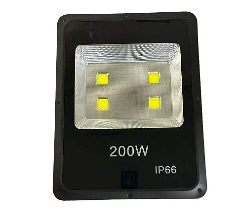 REFLETOR COB LED 200W BRANCO QUENTE 3000-3500K