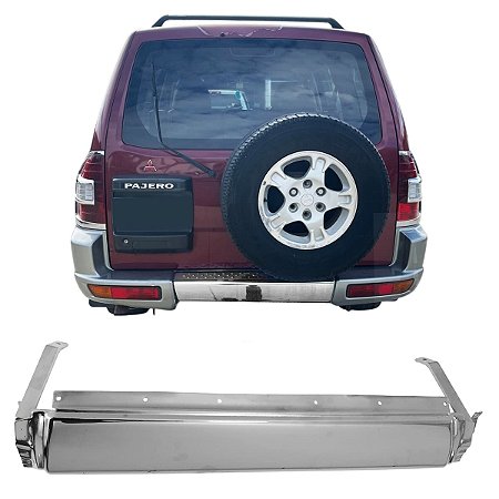 PARACHOQUE TRASEIRO CENTRAL CROMADO MITSUBISHI PAJERO FULL 2000 2001 2002