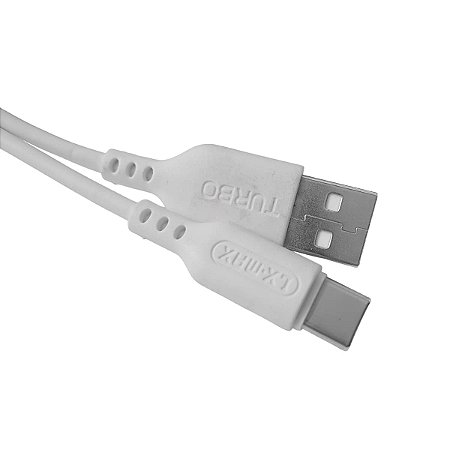 CABO USB TIPO C BRANCO 1 METRO TURBO LX-MAX