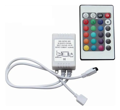 FONTE + CONTROLE IR PARA FITA DE LED RGB