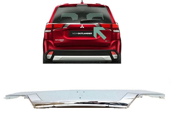 APLIQUE FRISO ACABAMENTO TAMPA PORTA MALA MITSUBISHI OUTLANDER 2016 2017 2018 2019