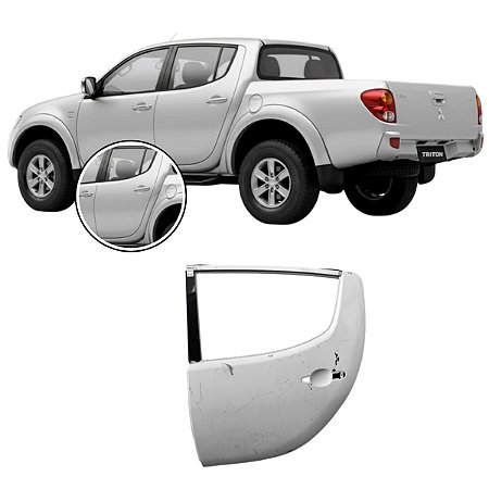 PORTA TRASEIRA ESQUERDA MITSUBISHI L200 TRITON 2006 2007 2008 2009 2010 2011 2012 2013 2014 2015