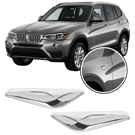 APLIQUE ENTRADA AR PARALAMA DIANTEIRO BMW X3 X4 2015 2016 2017 51117338570 51117338569