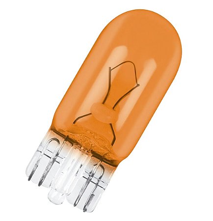 LAMPADA HALOGENA AMBAR LARANJA T10 5W 12V PINGO