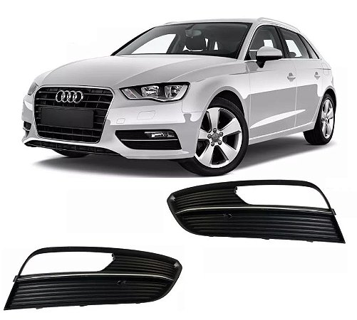 MOLDURA GRADE FAROL MILHA NEBLINA AUDI A3 SPORTBACK 2013 2014 2015 2016