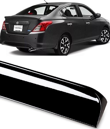 AEROFOLIO TRASEIRO PERFIL BAIXO PINTADO PRETO BRILHANTE NISSAN VERSA