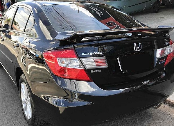 AEROFOLIO PINTADO PRETO BRILHANTE LED HONDA CIVIC 2012 2013 2014 2015 2016