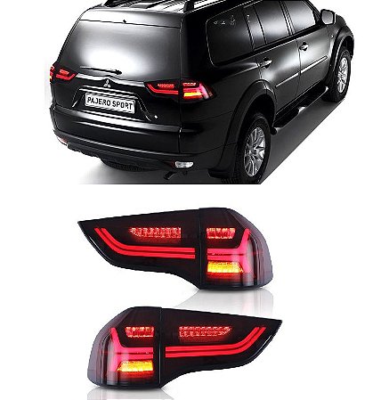 LANTERNA TRASEIRA FULL LED MITSUBISHI PAJERO DAKAR 2010 2011 2012 2013 2014 2015 2016 2017 2018 2019