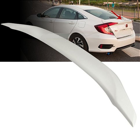 AEROFOLIO BAIXO PÌNTADO BRANCO HONDA NEW CIVIC G10 2017 2018 2019 2020