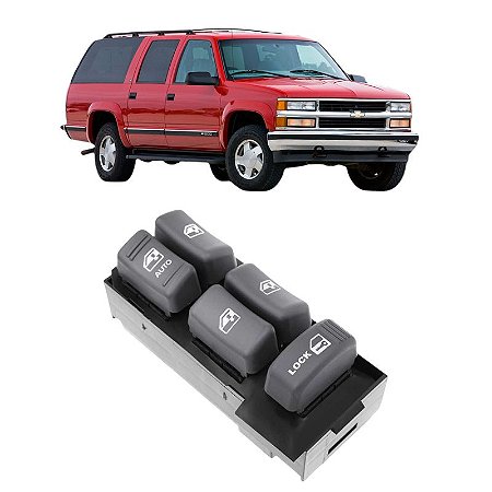 INTERRUPTOR BOTAO VIDRO ELETRICO SUBURBAN GMT400 1992 1993 1994 1995 1997 1998 1999