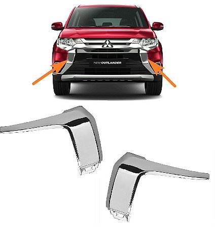 FRISO MOLDURA CENTRAL CROMADA PARACHOQUE DIANTEIRO OUTLANDER 2016 2017 2018 2019 2020