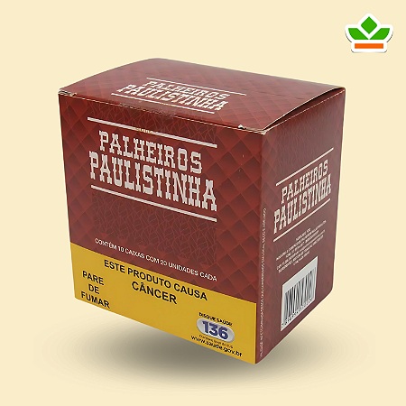 PALHEIRO PAULISTINHA | Caixa c/ 10 carteiras x 20 palheiros