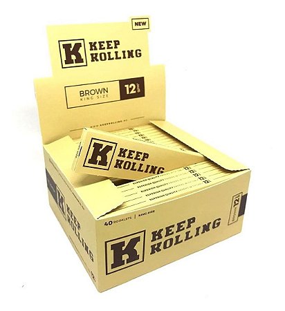 SEDA KEEP ROLLING BROWN (KING SIZE) CAIXA COM 40 LIVRETOS X 33 SEDAS
