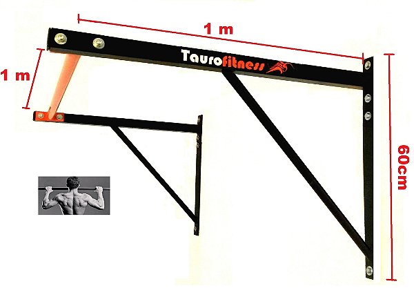 Barra Fixa Profissional De Parede 1 Metro x 1 metro Crossfit Costas
