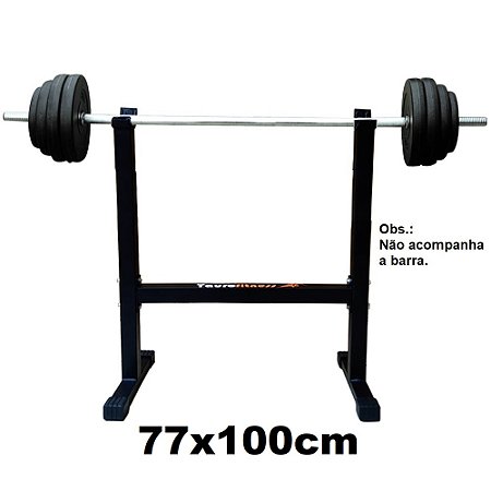 Cavalete Suporte Para Barra Fixa Supino Academia 77x100 Reforçado Taurofitness