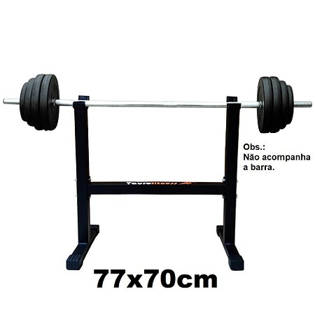 Cavalete Suporte Para Barra Fixa Supino Academia 77x70 Reforçado Taurofitness
