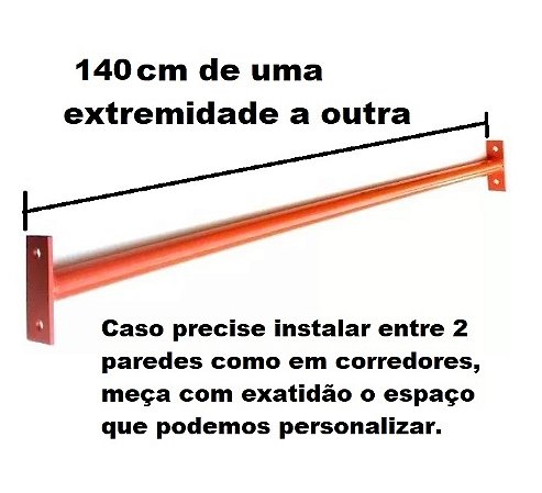 Barra Fixa 1,40 M X 31 Mm Sem Laterais (SÓ A BARRA) Taurofitness