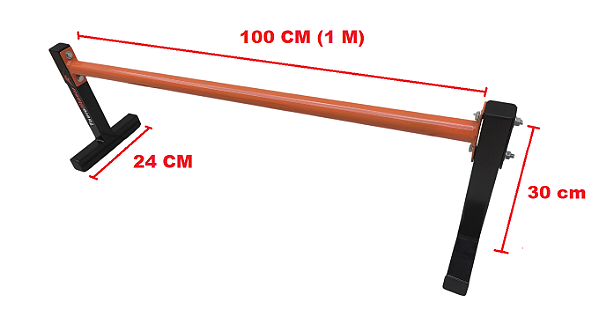 Barra Fixa Flexão Calistenia 1 M X 30 Cm Chão Taurofitness
