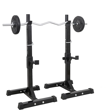 Cavalete Regulável Agachamento Supino Academia  Reforçado Profissional 1m a 1.70m Par Taurofitness