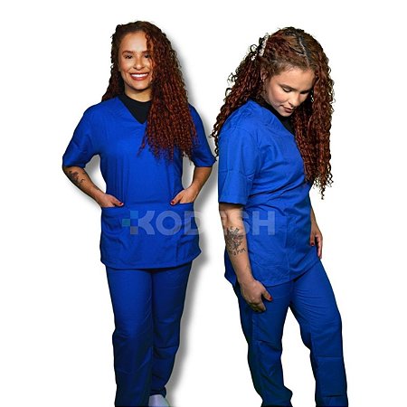 Scrub Pijama Oxfordine Azul Royal