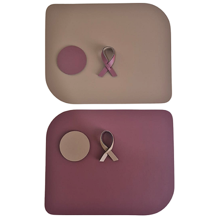 Jogo americano Retangular Bordô e Capuccino