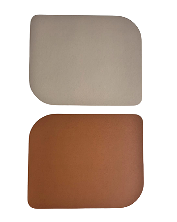 Jogo Americano Retangular Caramelo com Off-white