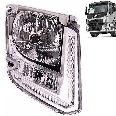 Farol Dianteiro Direito Volvo VM 2014–2025 | LED H4 | Código 82532284 |