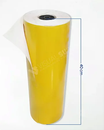 Bobina Papel Couche Amarela