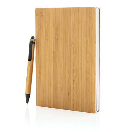 KIT CADERNO E ESFEROGRAFICA BAMBU