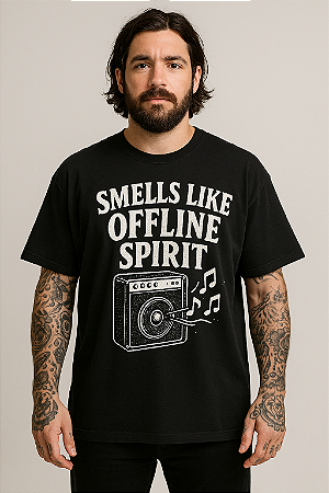 Camiseta Smell Like Offline Spirit Preta Premium