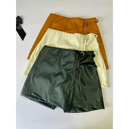 Shorts Saia de Couro Eco - Infantil e Juvenil