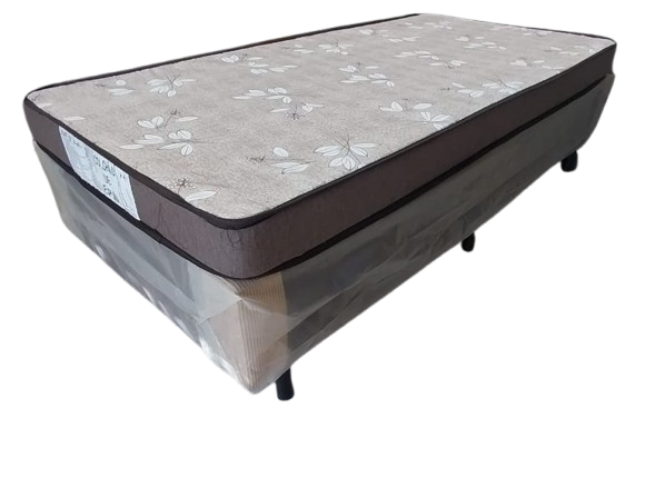 Colchão Densidade 20+ Base Box Solteiro Novo 88x188mm
