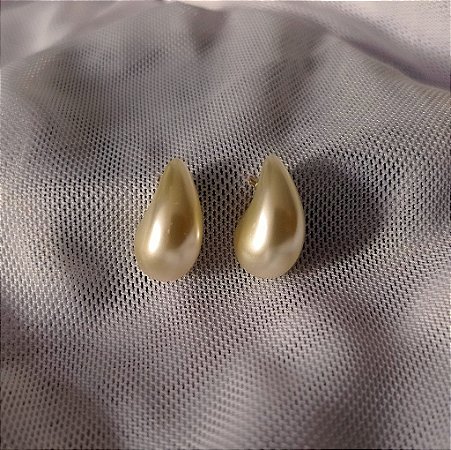 Brinco Gota com Perola Delicado Banhado Ouro 18k Antialergico