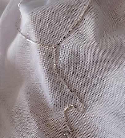 Gargantilha Ponto de Luz Zirconia Fina Banhado Ouro 18k Antialergico