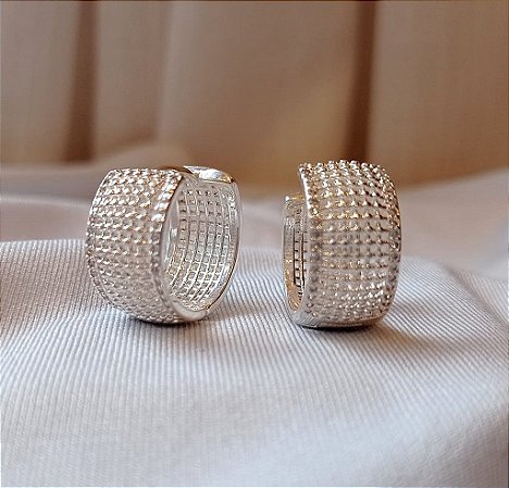 Brinco Argola Lisa Banhado Prata Fino Antialérgico