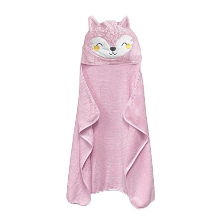 Toalha Power Sec Animada Raposa Rosa