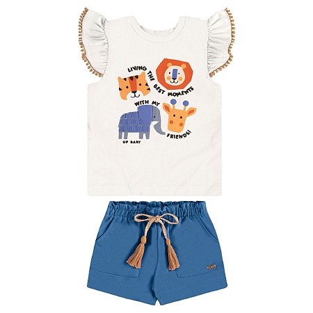 Conjunto Menina Bichos Geometricos