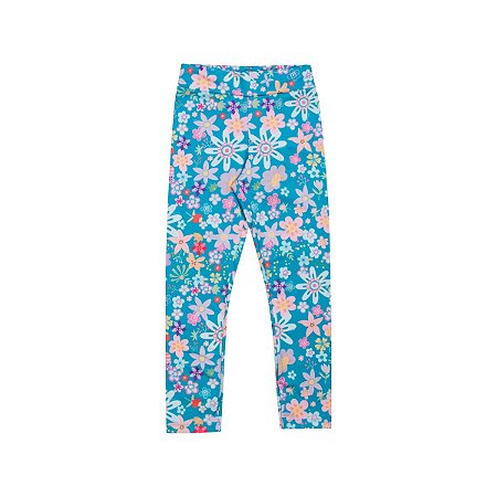 Legging Básica Malha Térmica Sublimada Azul