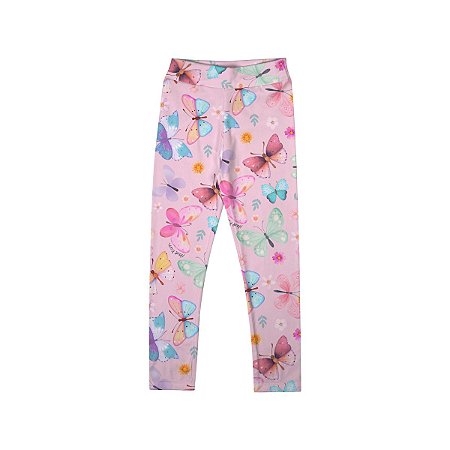 Legging Básica Malha Térmica Sublimada Rosa
