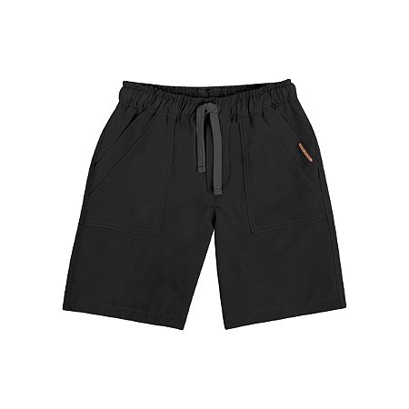 Bermuda Postal Tecido Confort Preta